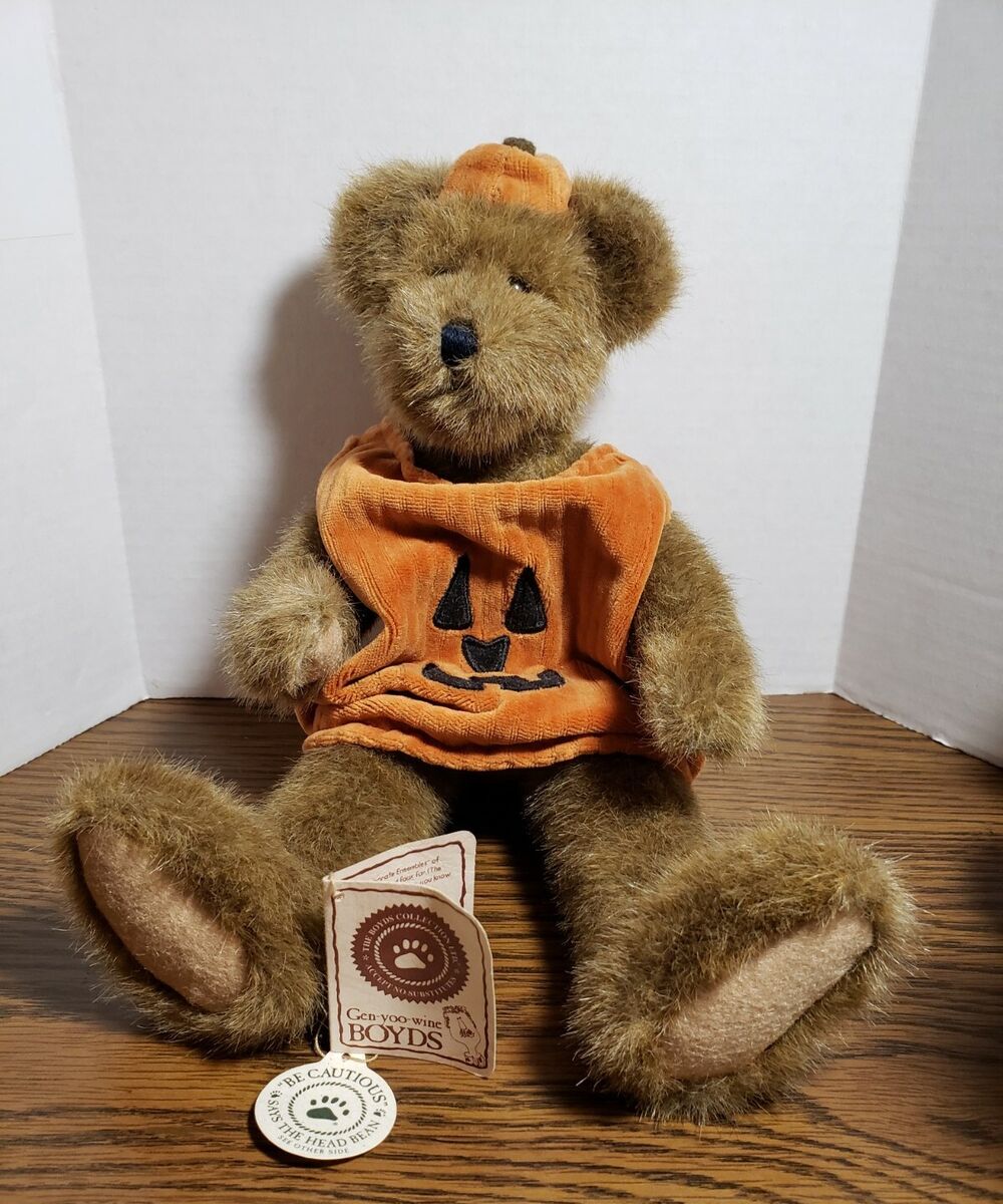 BOYD'S BEARS JACK O. Lantern 12 HALLOWEEN Pumpkin #919631 Tags