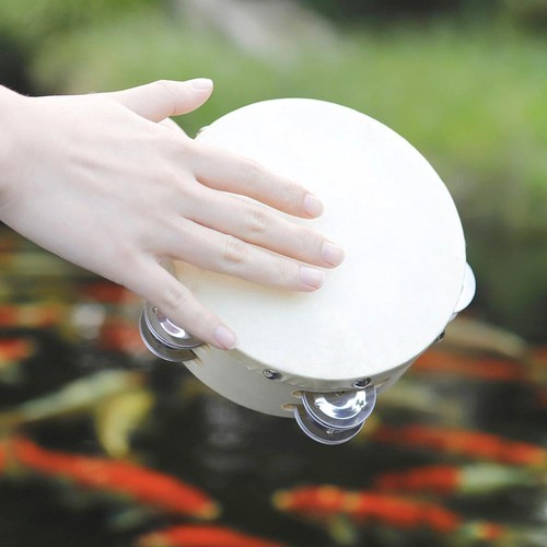 6 Inch Double Row Tambourine Handheld Musical Toy for Kids Educational Fun - Picture 7 of 11