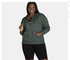 Terra Sky Women's Plus Size Fleece Zip Up Hoodie Sweatshirt 0X 14W NWT