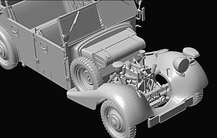 Masterbox 1:35 - Modellino Scala Sd.Kfz.2 Type 170VK Auto Militare Tedesca Con Radio WWII