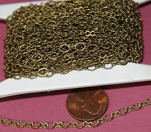 32ft  silver chain plated brass Figaro chain  soldered links