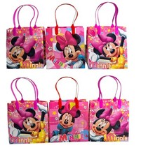 Disney Minnie Mouse Reusable Premium Party Favor Goodie Small Gift Bags -12 Bags