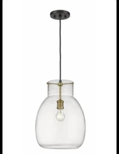 Z-Lite 476P-MB-OBR Bella - 1 Light Pendant in Retro Style - 12 Inches Wide by