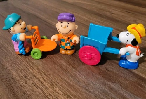 1989 Peanut Garden 3 Character Set under 3 Toys McDonalds Happy Meal