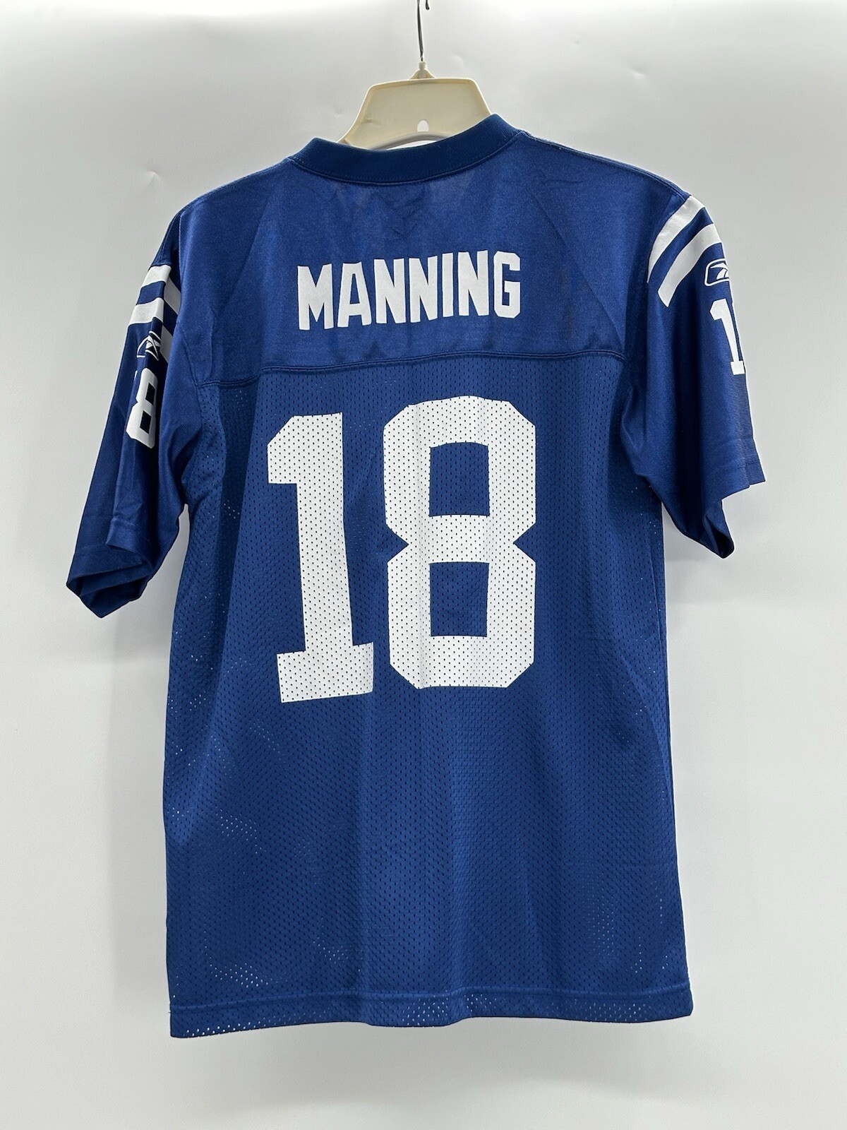 Peyton Manning Colts Blue Jersey Reebok NFL Equipment Size Youth Large thumbnail 6