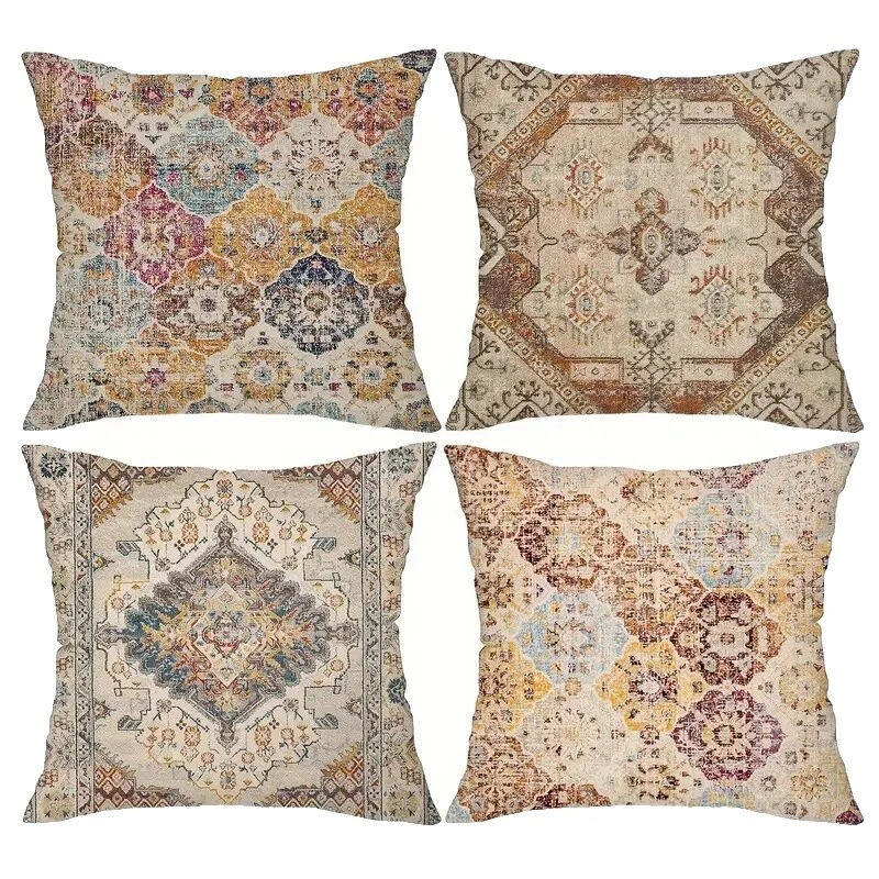 Многоцветные наволочки из льняной смеси