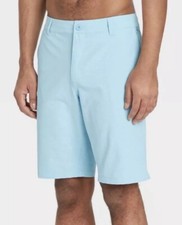 GoodFellow Size 38 Men's UPF 50 Hybrid Swim Shorts- NWT Light Blue 9" Inseam