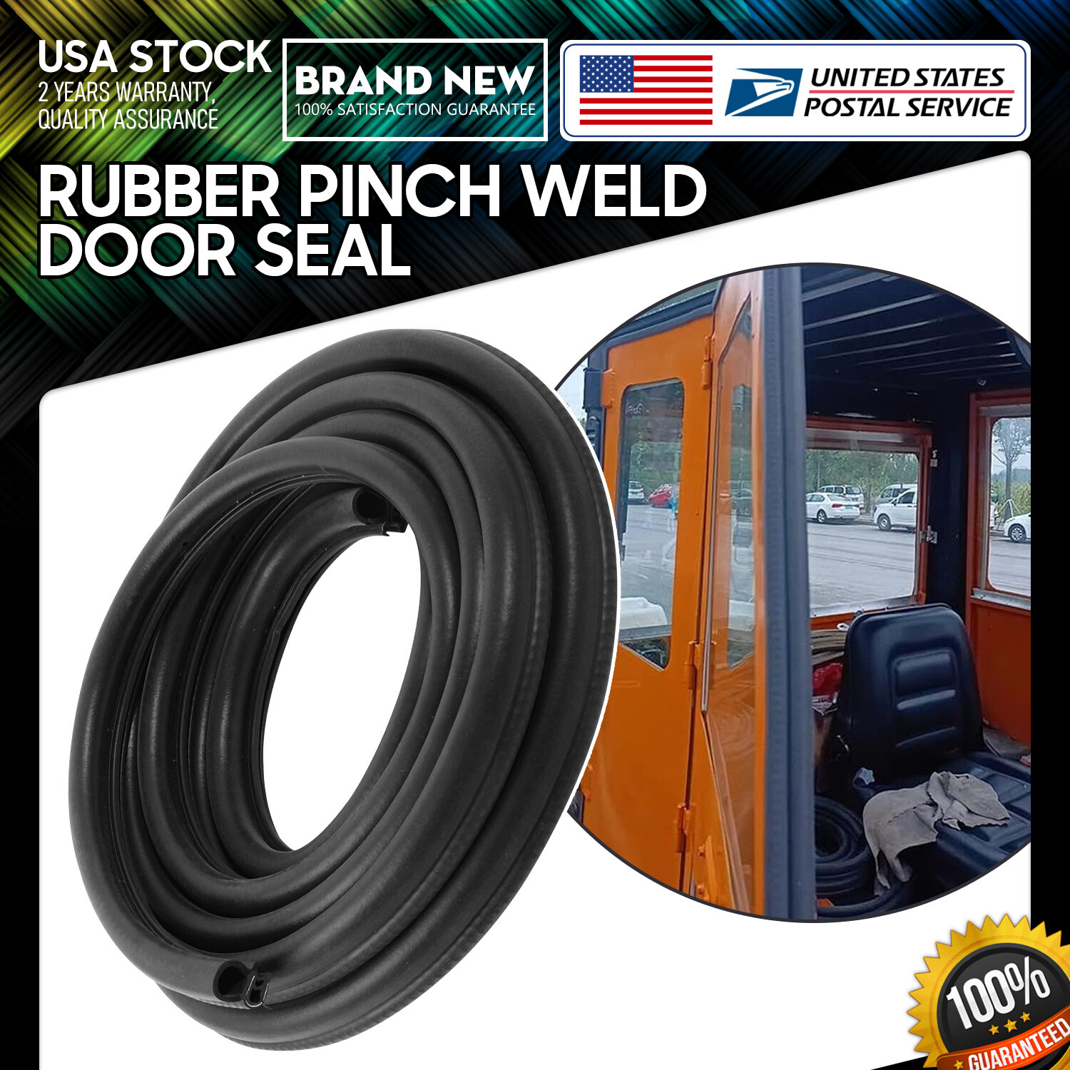 6M Black Pinch Weld Rubber Seal Trim for Door Window Soundproofing Waterproofing