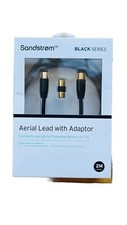 SANDSTROM AERIAL LEAD WITH ADAPTOR 2M BLACK SERIES.
