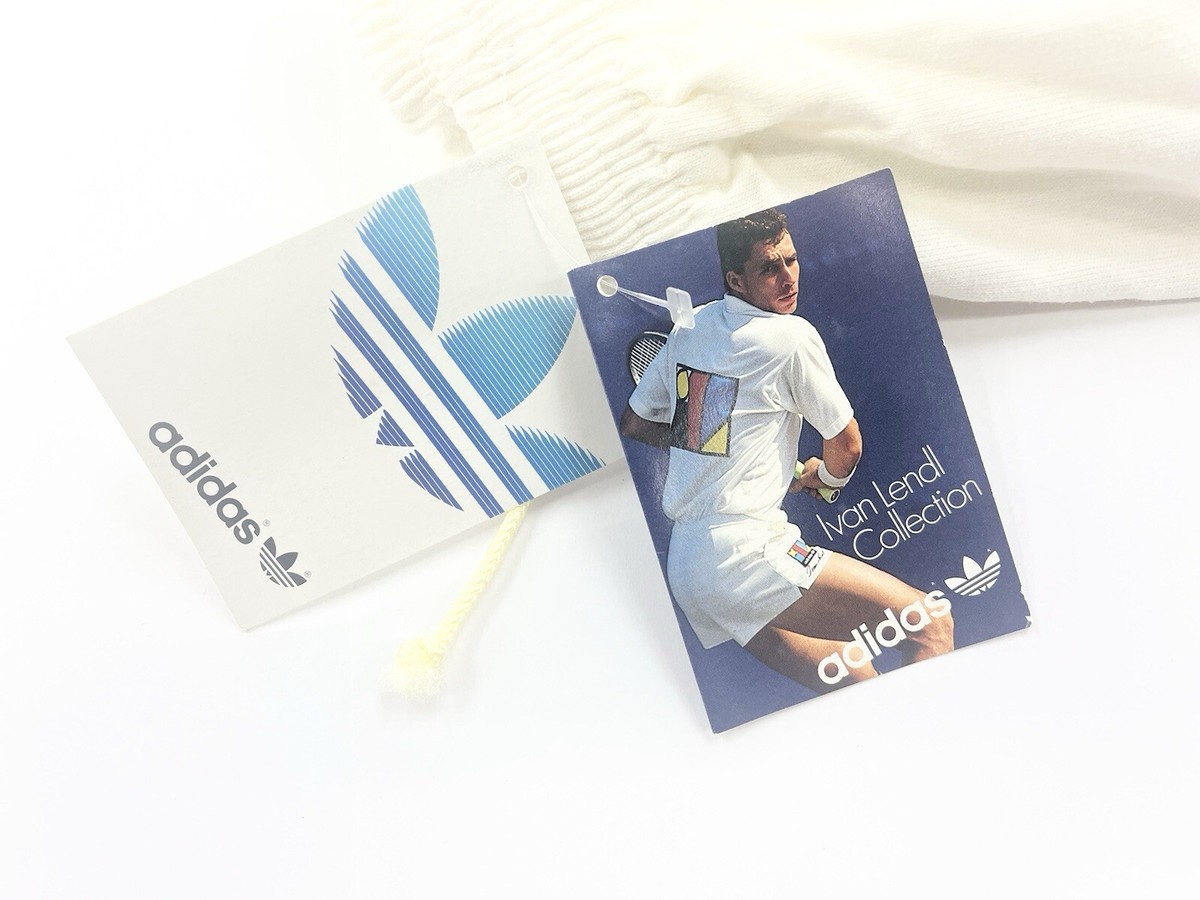 Sweat Vintage Courtelle Ivan Lendl Années 80 - Coupe Régulière - Taille M/174 - Bleu Et Blanc