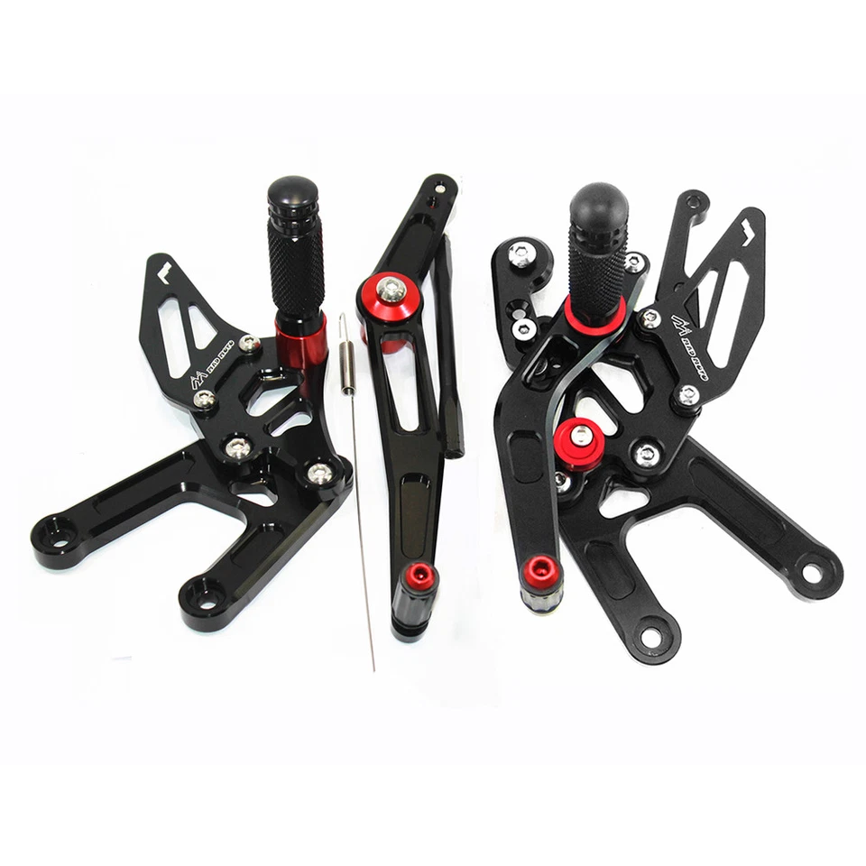 Juego trasero ajustable para motocicleta estriberas para Yamaha YZF-R6 2019 negro Foto 4 de 4