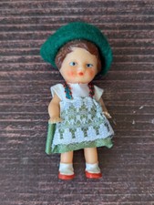Vintage Soviet Period GDR Germany Rubber Toy Girl in National Dress USSR