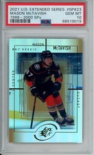 2021 Upper Deck Extended Series Mason McTavish Rookie 1999-2000 SPx PSA 10 Pop 1