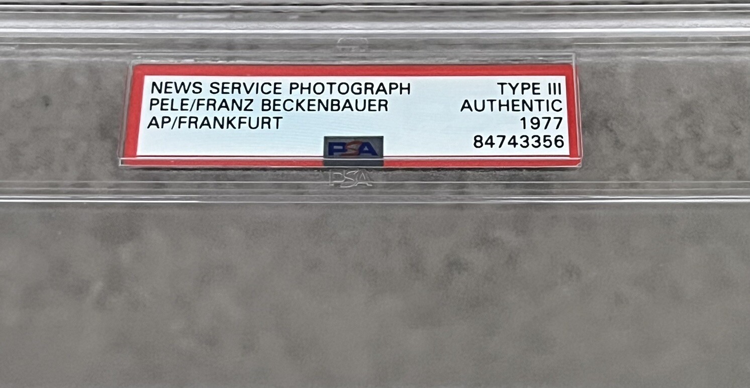 1977 PELE FRANZ BECKENBAUER PSA TYPE III 3 Photograph Brazil Germany News Photo view 4