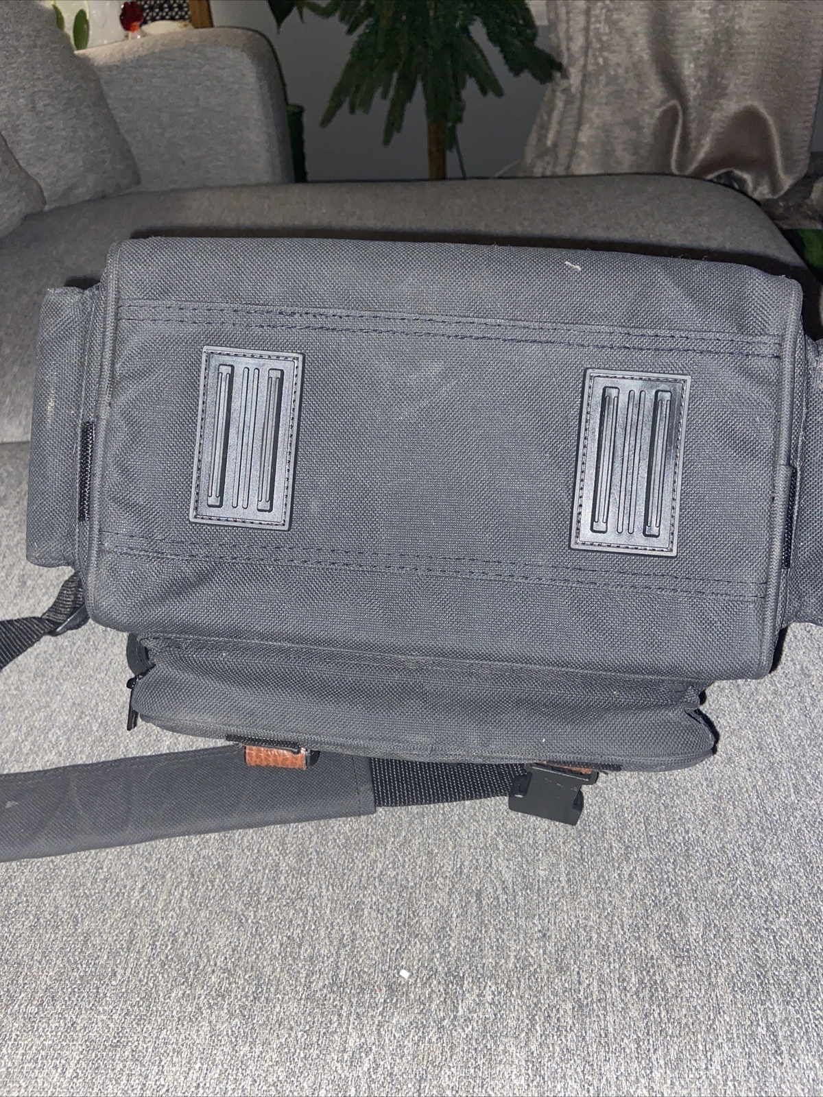 Vintage Canon Camera Organizer Bag- Black, Pockets, Shoulder Strap.
