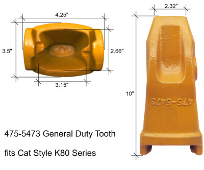 Cat Style K80 Series Excavator/Loader Bucket Tooth - 475-5473, 220