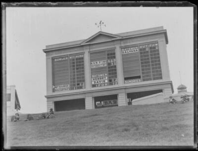 Scoreboard of the Sydney Cricket Ground during a NSW versus Victor - Old Photo