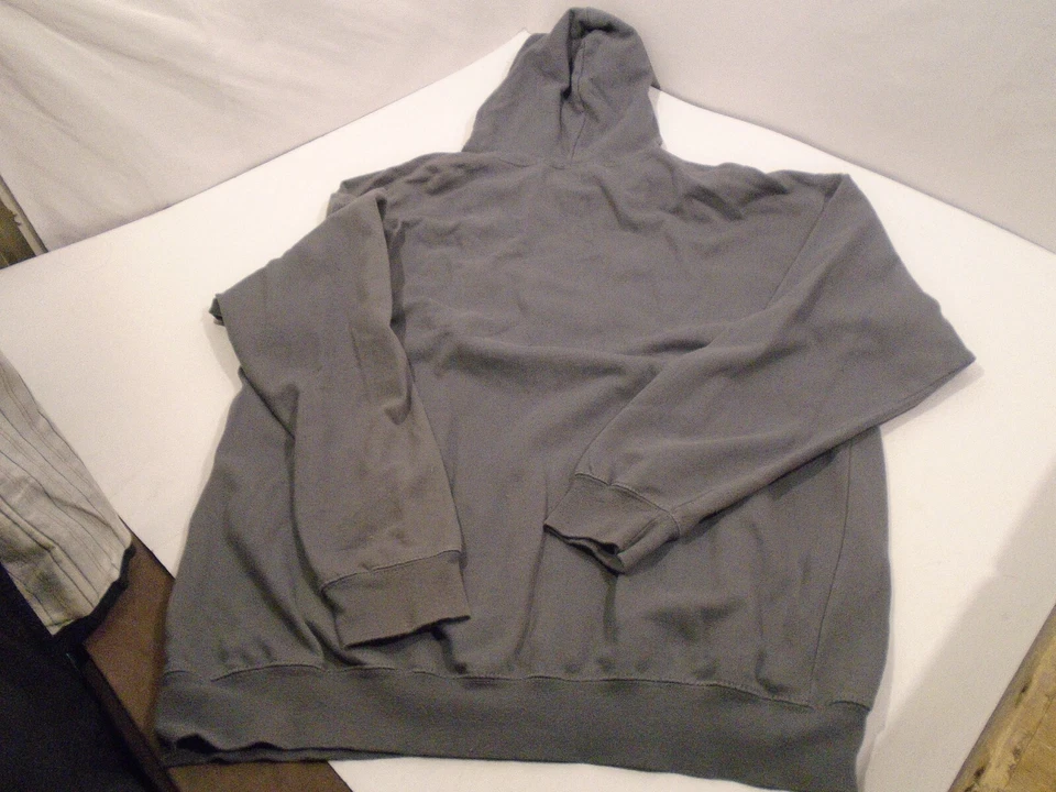 Moletom com capuz Duck Commander masculino tamanho extra grande cinza/verde neon logotipo - Imagem 3 de 4