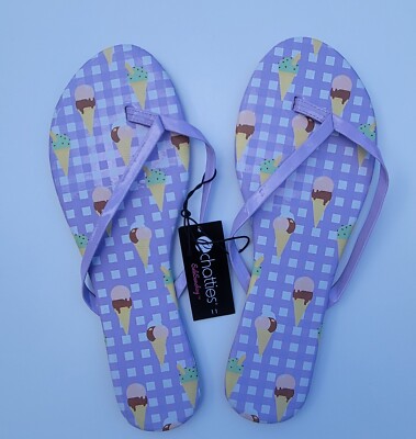Chatties Sole Searching Icecream Print Flip Flops Size 11 New