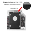 9.5Mm 12.7Mm Aluminum 2Nd Second HDD Caddy 9.5Mm SATA 3.0 for 2.5'' SSD DVD CD-R - Picture 3 of 14