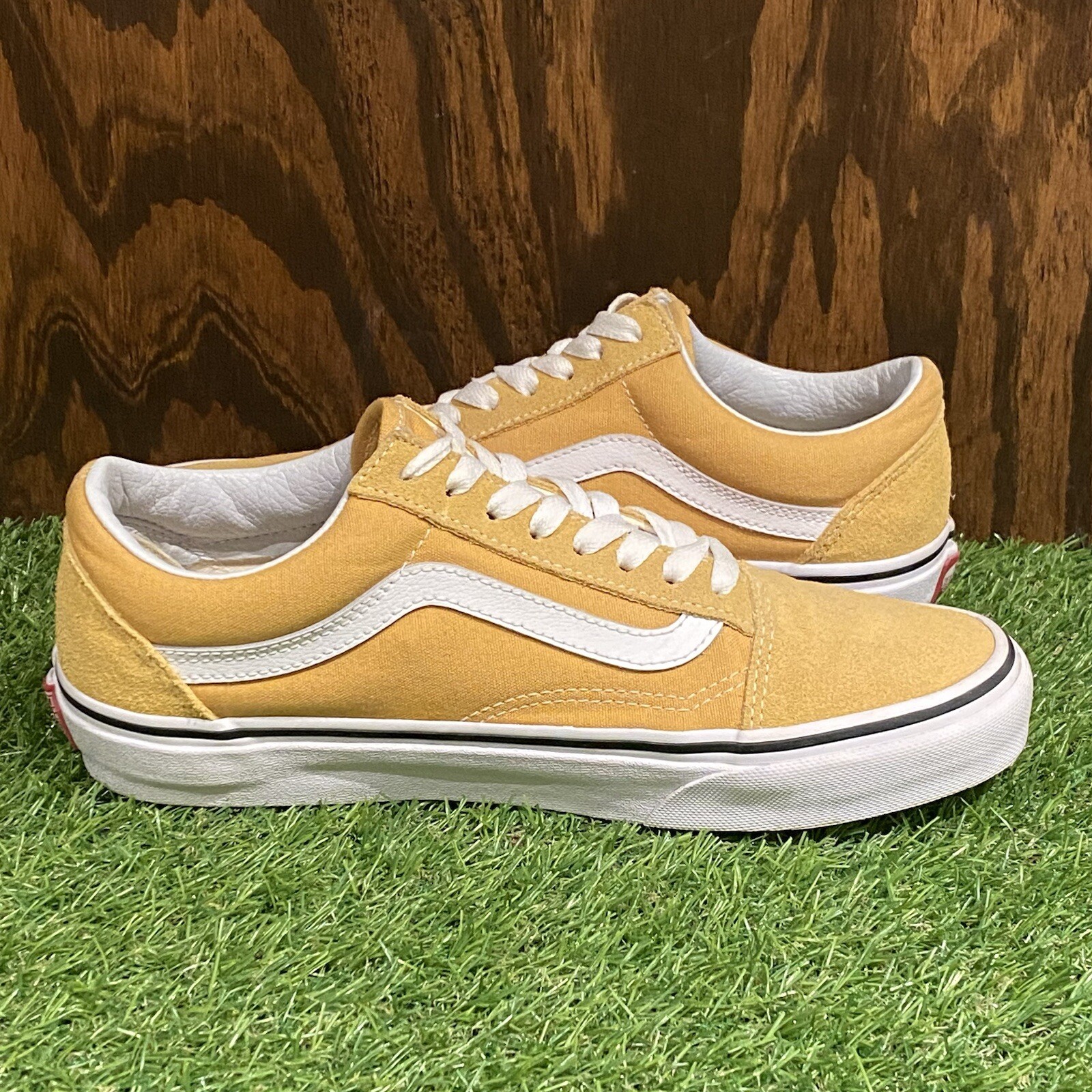 Vans Old Skool Skateboarding Low Sneakers Yellow / US Size Mens 6.5 Womens 8