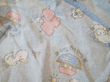 Target Blue Baby Animal Cotton Crib Sheet   26 X 48 inches  