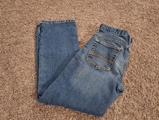 Boys Arizona Denim Jeans Size 12 Regular Blue Adjustable Waist Distressed