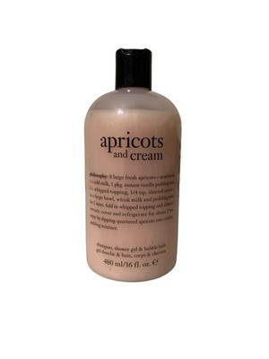 PHILOSOPHY APRICOTS AND CREAM SHOWER GEL SHAMPOO BUBBLE BATH 16 OZ NO SEALED NEW
