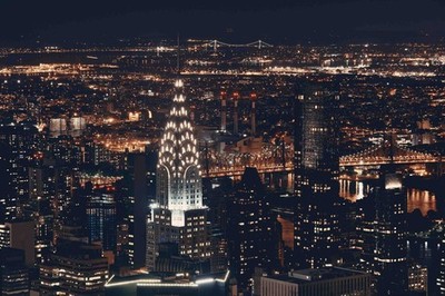 3D City Architecture Night Scene Wallpaper Wall Murals Removable Wallpaper