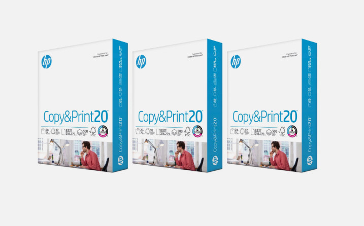 HP Copy & Print20 Printer Paper 20 lb 8.5 x 11, 3 Reams (1500 Sheets)