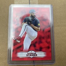 2025 Topps Stadium Club #90 Spencer Strider Atlanta Braves Red Foil SP Parallel
