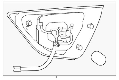Genuine Nissan Back Up Light Assembly 26540-9DJ0A