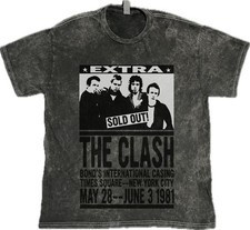 The Clash T-Shirt Rock Band on 100 Cotton Vintage Washed Tee