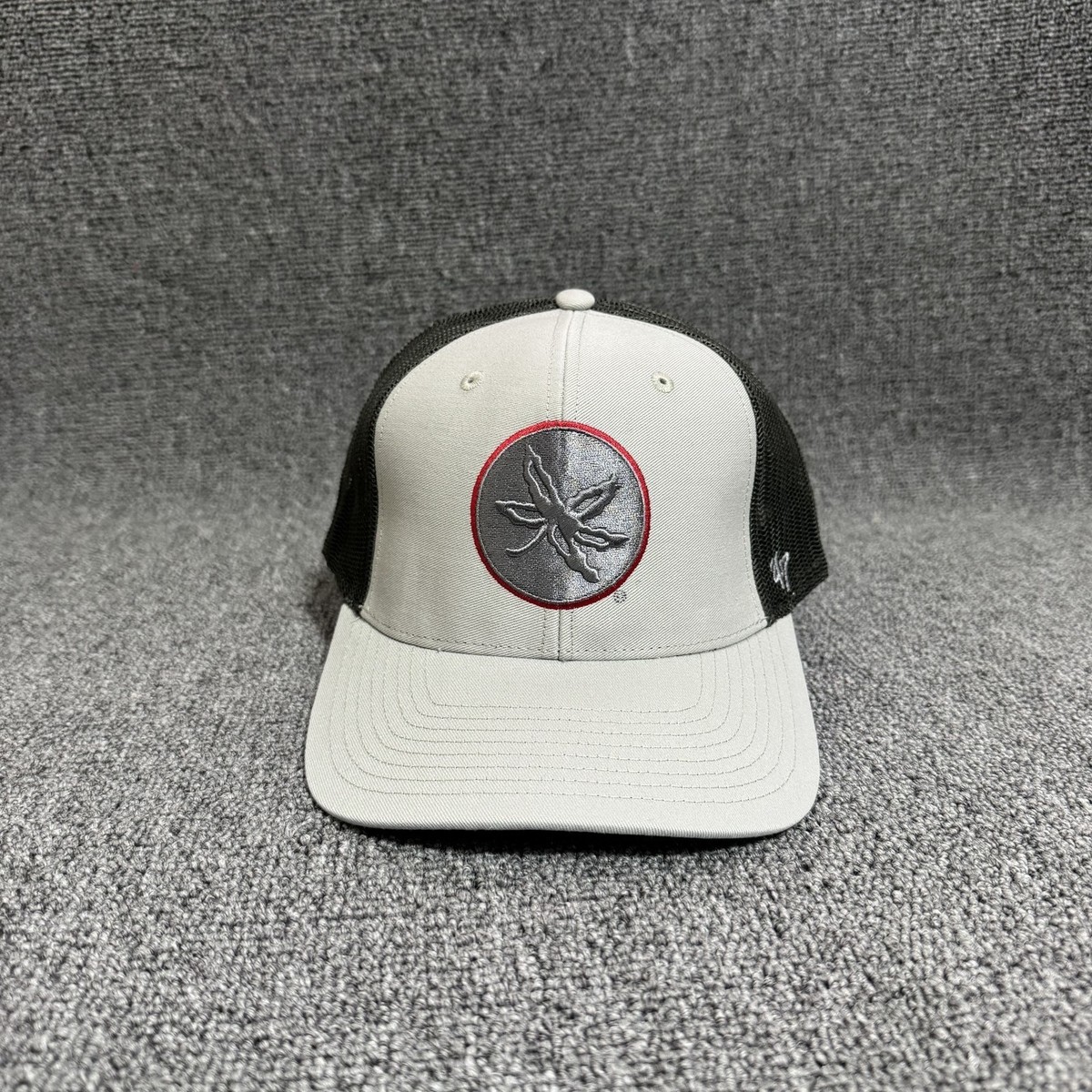 '47 Brand Ohio State Buckeyes Trucker Snapback White Black Hat Retro