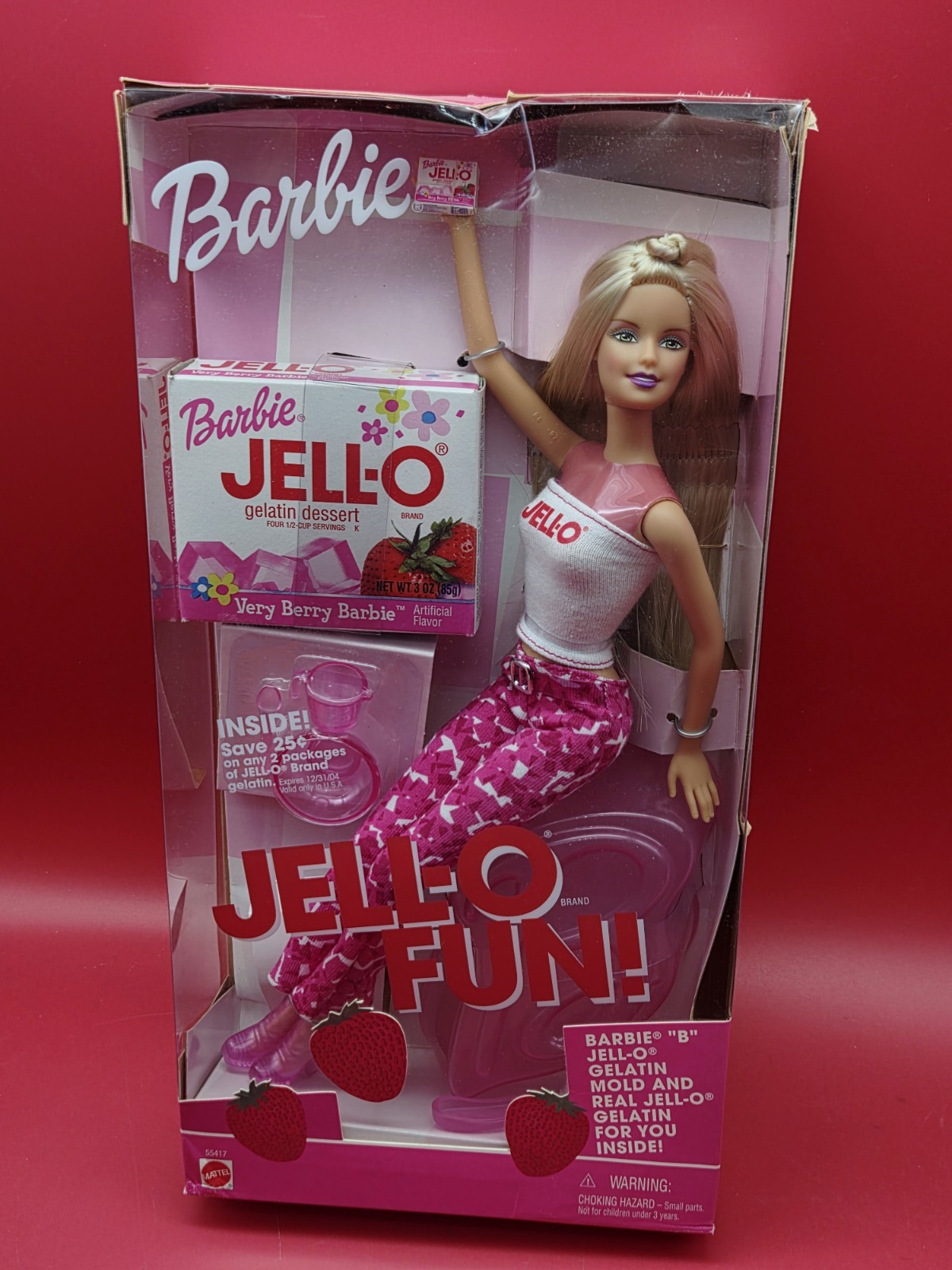 2001 Mattel Jell-o Fun Barbie Fun Set With Jell-o & Jell-o M