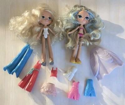 Bratz Kidz Dolls Snap On Clothes Lot Girlz Blonde Outfits Dress Up 7'' Vtg TLC 