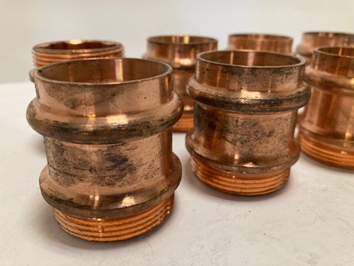 Nibco Press Fitting Copper Pipe Adapter Kit, 8-Pack, 1-1/2" Male - In Box