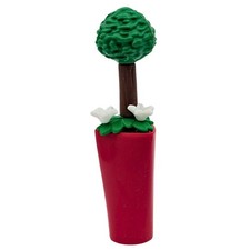 Playmobil large red flower pot plant shrub city house shop