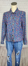 Coldwater Creek Jacket Embroidered Button Up Aztec Boho Southwestern size PM