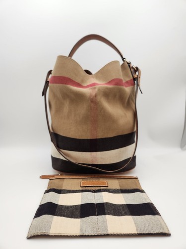 Burberry Ashby Check House Medium Hobo Bag A 143175027 - Picture 2 of 16