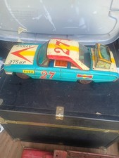 1960s Ichiko Tin Friction Ford 27 Stock Car Japan