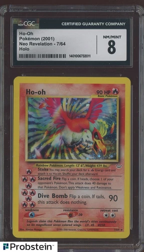 2001 Pokemon Neo Revelation 7/64 Ho-Oh Holo CGC 8 NM/MINT