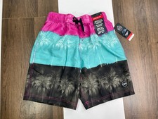 NEW Speedo Youth XL Blue Striped Swim Board Shorts Bathing Suit UPF 50 NWT