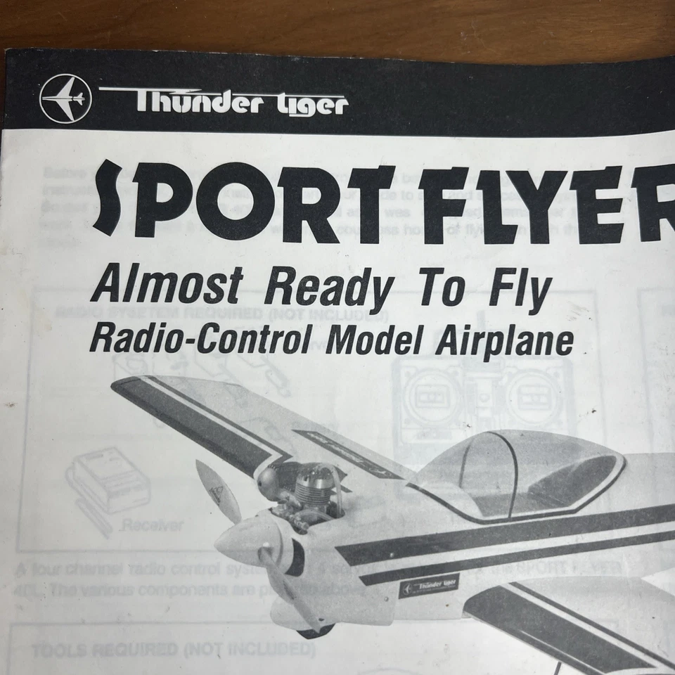 Thunder Tiger Sport Flyer  40L  R/c Airplane Kit INSTRUCTION MANUAL - Image 2 of 4