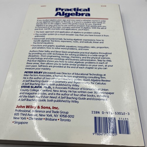 Practical Algebra: A Self-Teaching Guide, Second Edition - Paperback - GOOD - Picture 3 of 8