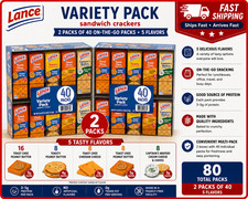 2PACK Lance Variety Pack Sandwich Crackers, 40 pk.