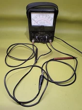 VINTAGE SIMPSON 303 VACUUM TUBE VOLTMETER with leads - WORKING