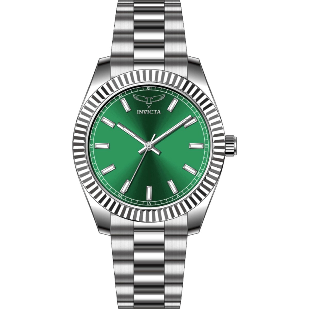 Invicta Men's Watch Specialty I by Invicta Green Dial Silver Tone