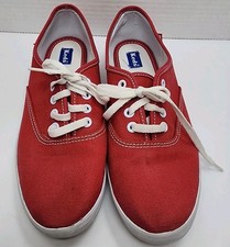 Keds Ladies Red Champion Original Lace-Up Canvas Sneakers Size 5.5M