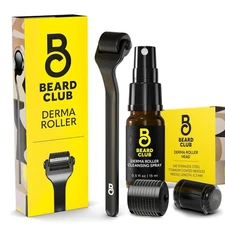 The Beard Club Derma Roller, Cleaning Spray & Replacement Head - Beard... 